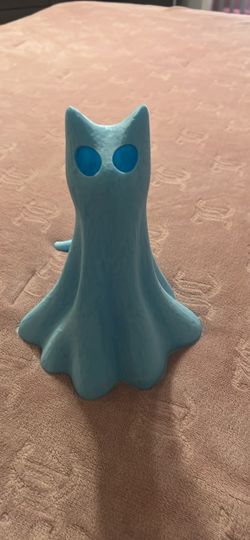 3D Printed Ghost Cat Figurine