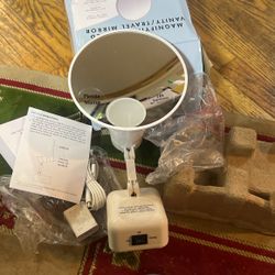 Floxite 15X Supervision Magnifying Mirror Light Dove White LED Lightning