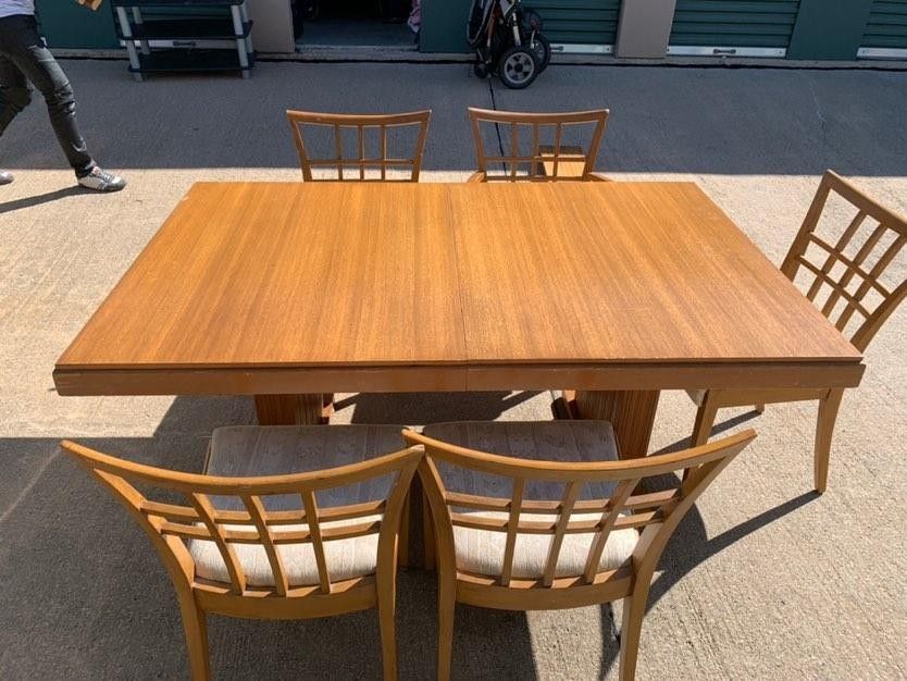 Wood dining table w/ 5 chairs