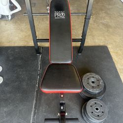 Bench and weights