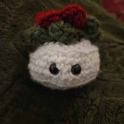 Crochet amigurumi flower pot