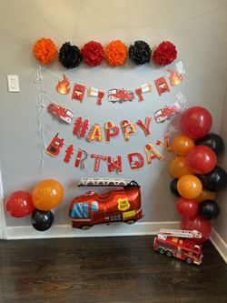Fire truck Birthday Decorations
