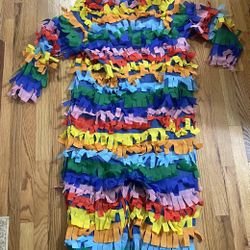 Adult Pinata Costume Size Medium Colorful Fiesta Party Halloween Outfit