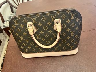 Designer Style Monogram Handbag – Brown & Tan