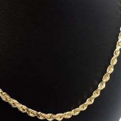 Gold Chain Rope 14K Solid