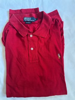 Red Ralph Lauren RL 2XL long sleeve multicolor logo