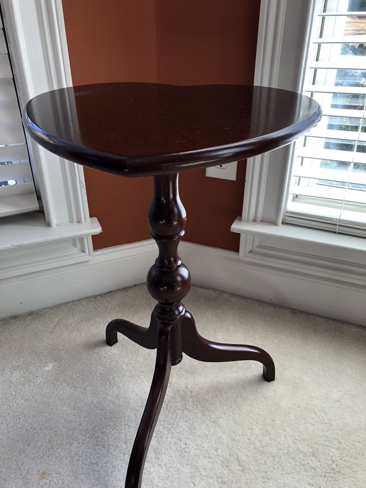 Bombay Company heart shaped side table