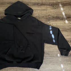 black essential hoodie 