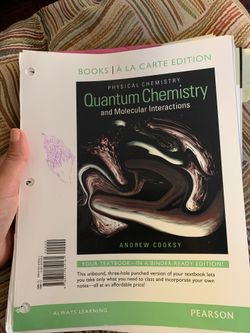 Quantum Chemistry Andrew Cooksy