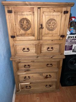 Rustic star tall dresser