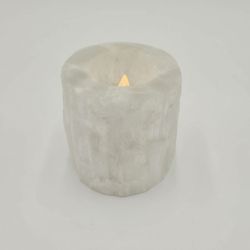 Selenite Crystal Candle Holder 