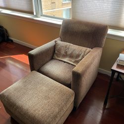 Crate And Barrel Chair And Ottoman