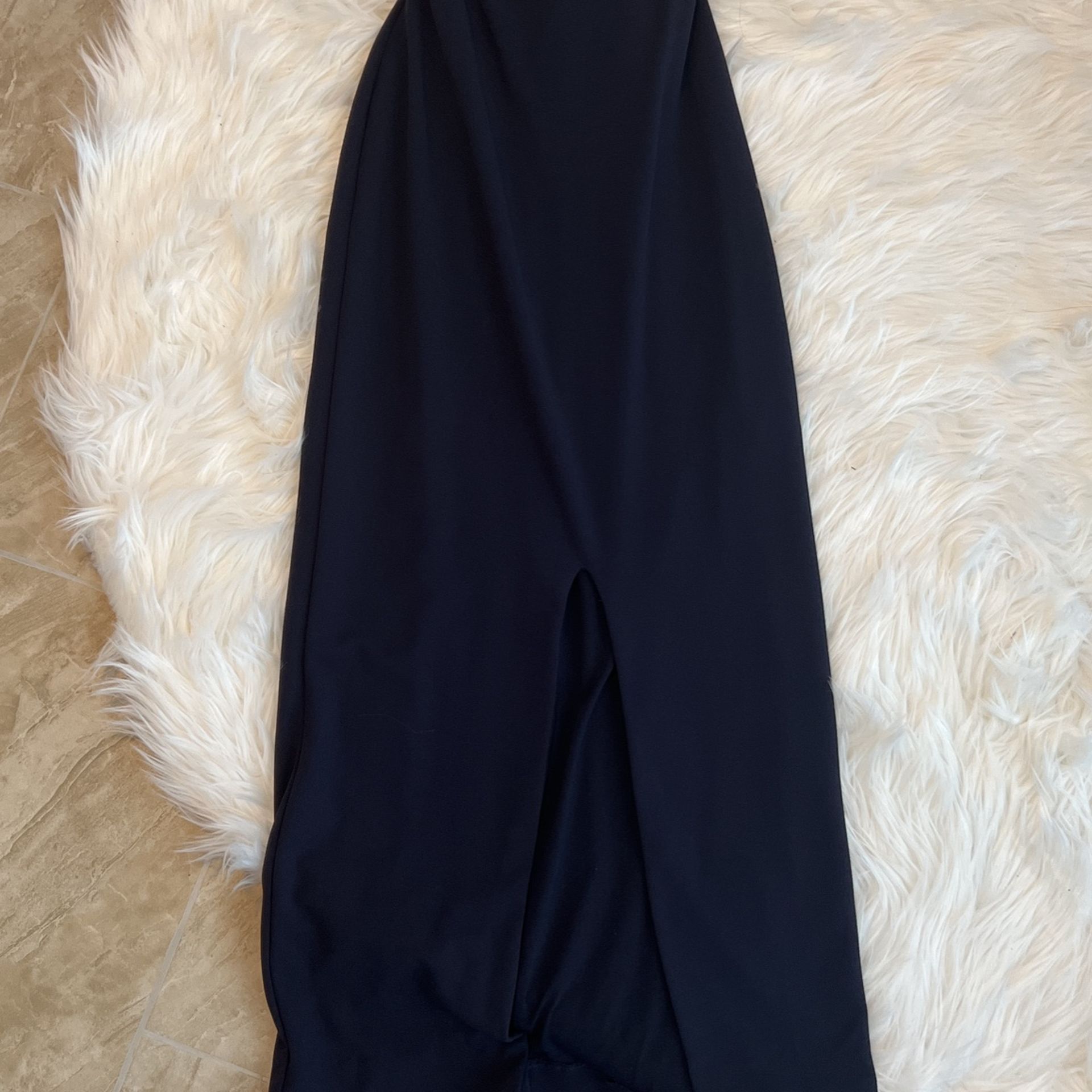 Strapless Dress Royal Blue With Slit