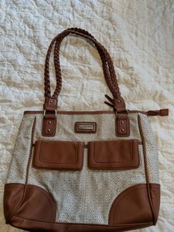 Rossetti handbag in brown with white detail