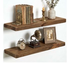 New!✨ 24x8 solid Pine reclaimed wood floating shelves. Retails for 110$