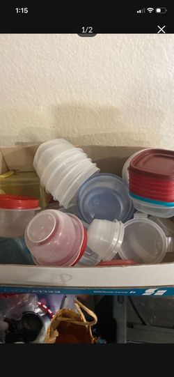 box of food storage containers