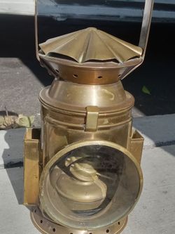 Solid brass maritime signal lantern