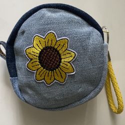 Handmade Denim Coin Zipper Pouch