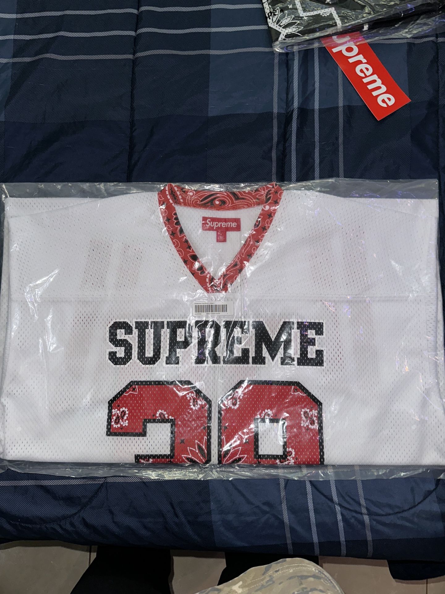Supreme Bandana Football Jersey White Size L