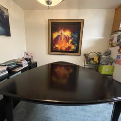 Bar Height Table Triangular Sits 6 Comfortably