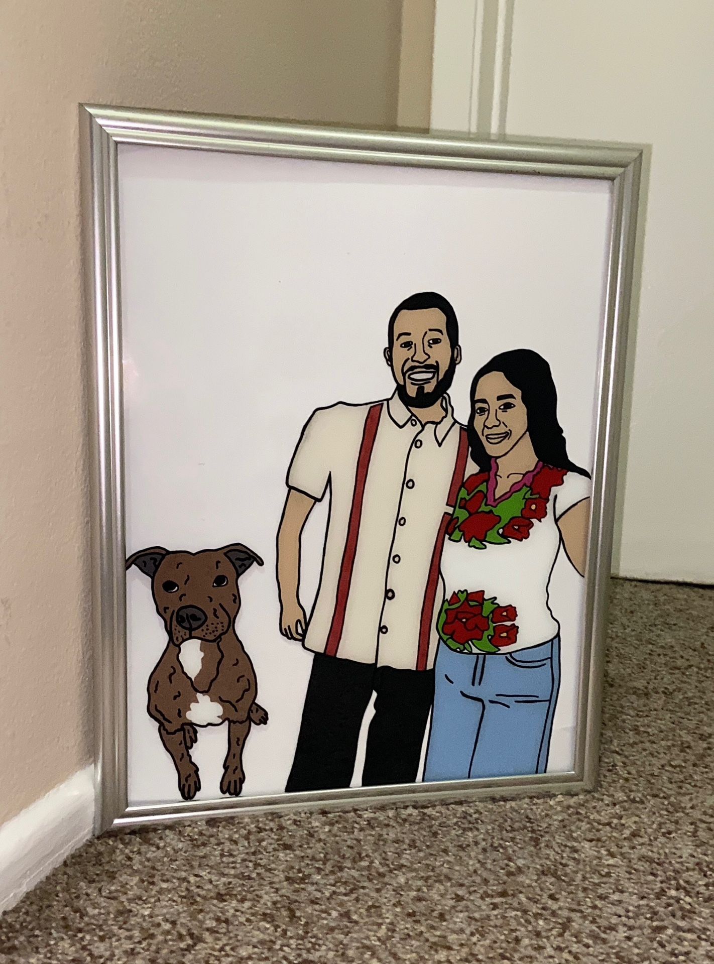 Glass Paintings, Friends, Family, & Pet Portraits Available. LOCATED IN COVINA
