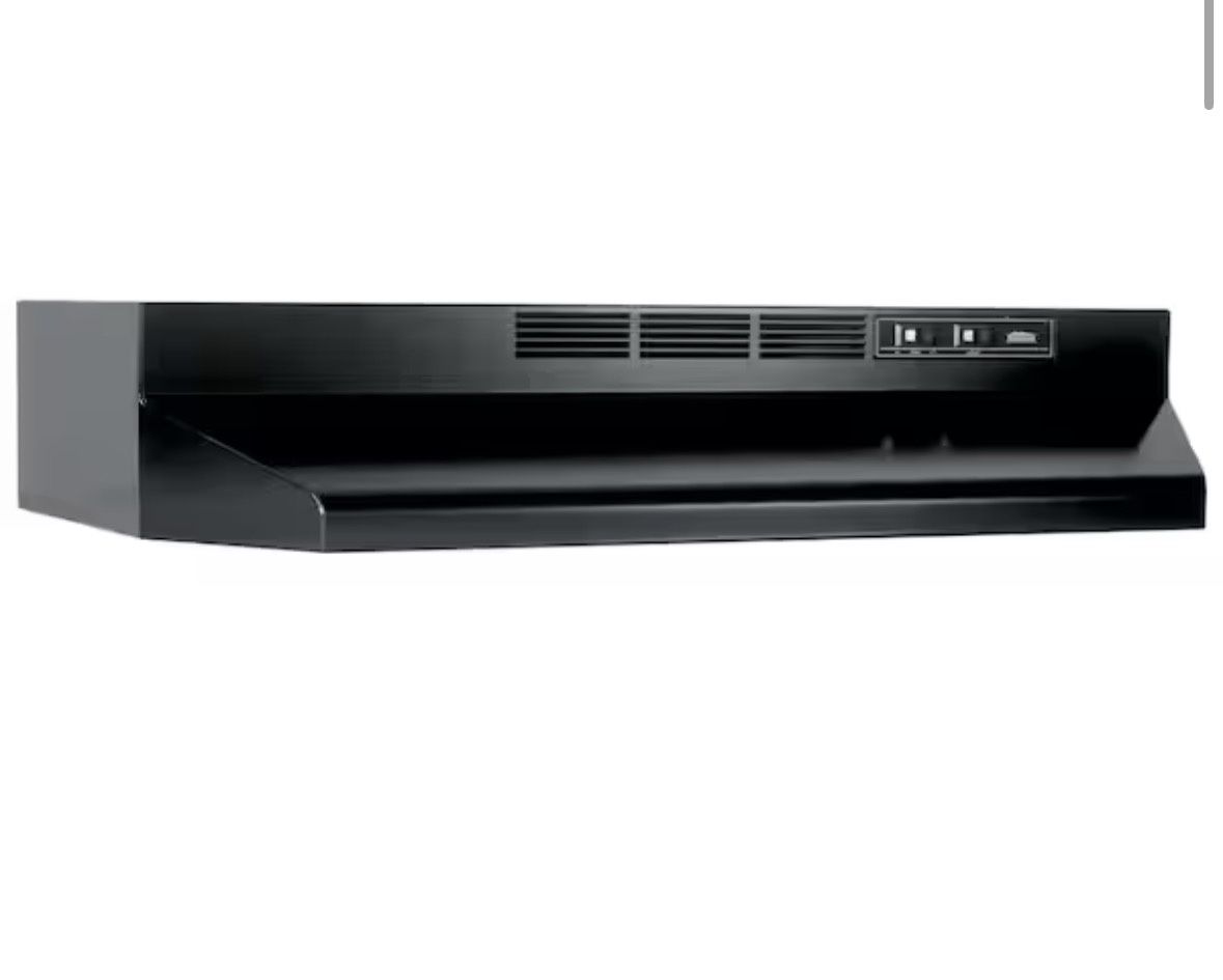 30 in. Ductless Under Cabinet Range Hood with Light in Black
