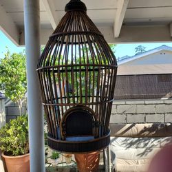 Wood bird cage