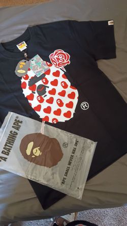 BAPE Valentine Camo Ape Head Tee – Black | New With Tags