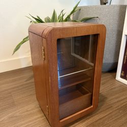 Vintage-Inspired Glass Display Cabinet