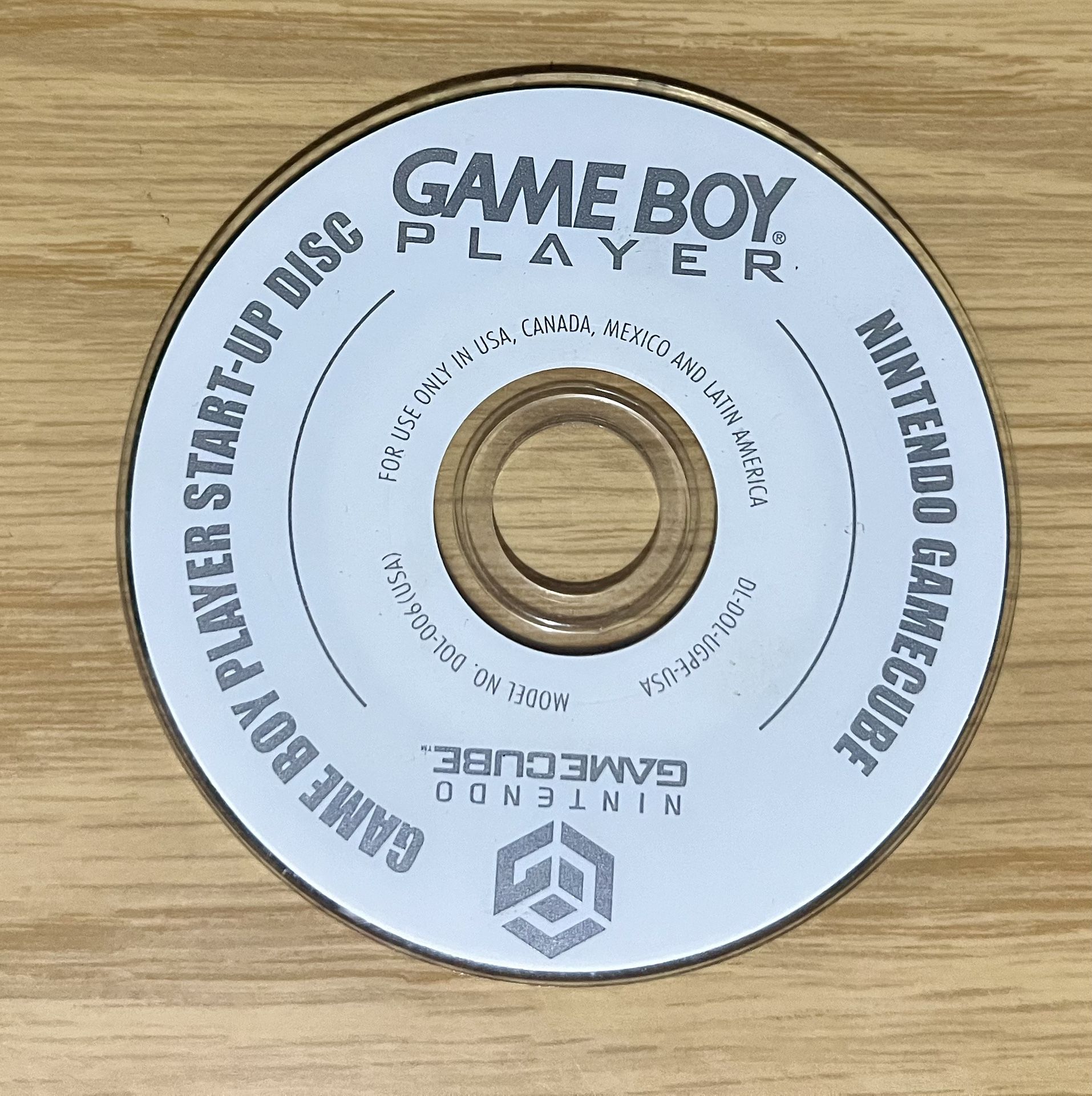 Nintendo GameCube GameBoy GB Player Start Up Disc Only Tested