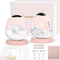 Hands Free Breast Pump, Wearable Breastfeeding Pump with 4 Mode & 9 Level, Strong Suction, Painless, Anti-Backflow, BPA Free