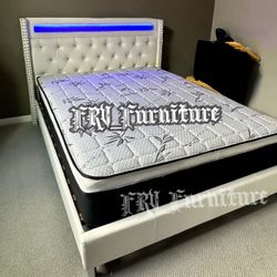 New Queen Bed Frame With Mattress 