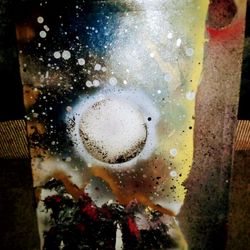 Canvas Painting Of Mountains And Sun