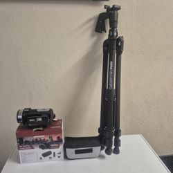 Vivtar 8k Camcorder And Sunpak Ultea 6000PG Tripod