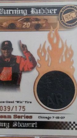 TONY STEWART RACE USED TIRE CARD #39 of 175