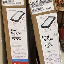 FOR SALE: (2) New Velux Skylights + Solar Blinds w/Remotes + Flashing - $2,100 (Raleigh) 