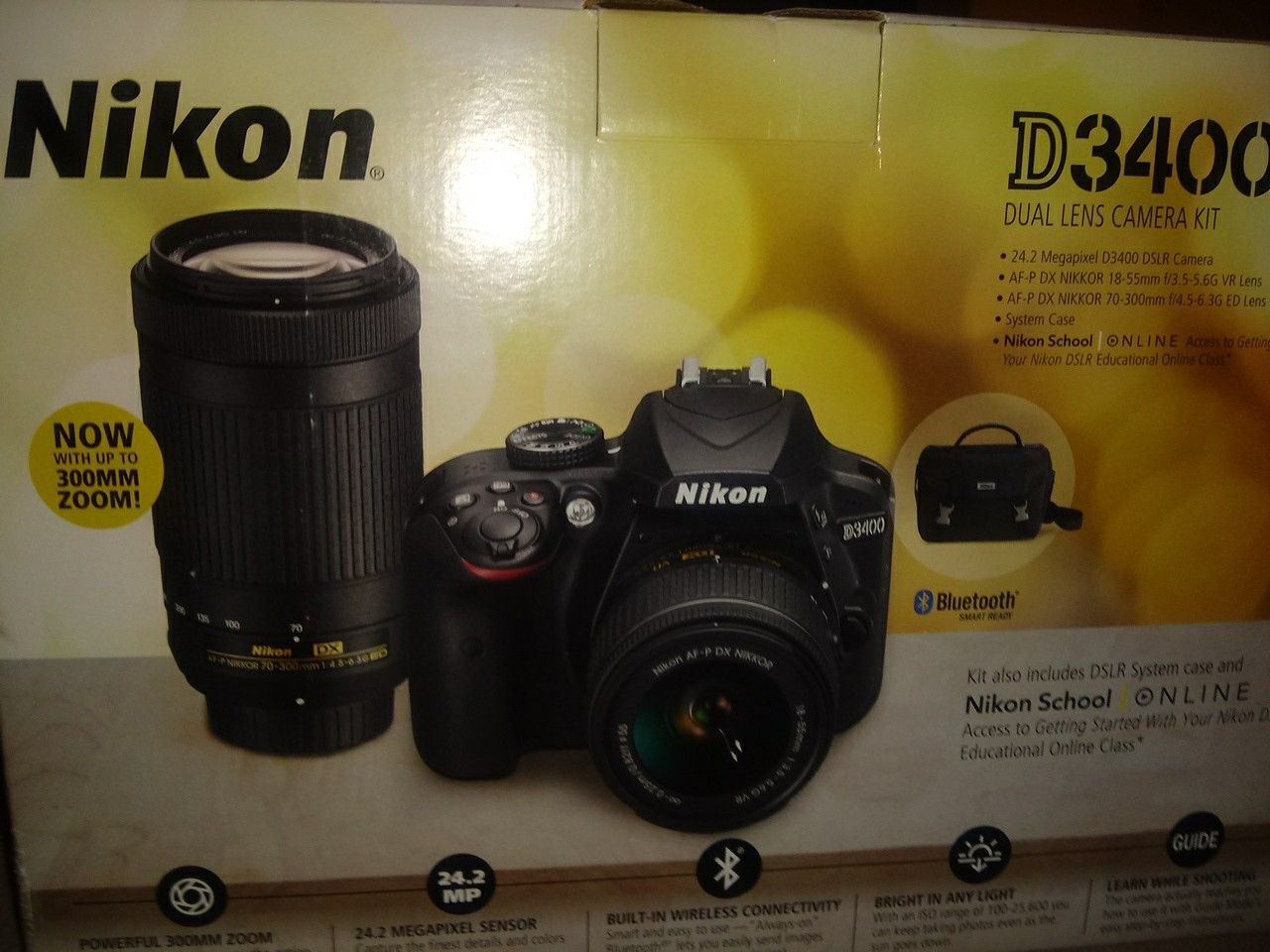 Nikon d3400 dual lens camera kit