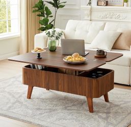 Lift-Top Coffee Table with Hidden Storage