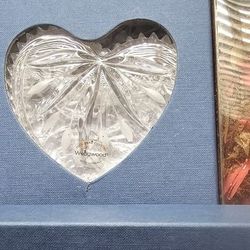 $10.00 - WATERFORD CRYSTAL, Vintage Gift Set!  Heartshaped Trinket Box + Potpourri!  Like New Condition!