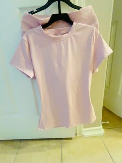Light Pink Basic Crew Neck T-Shirts and short
