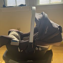 Nuna Pipa car seat and car seat base. Caviar color with infant insert. Great condition. Local pick up only.