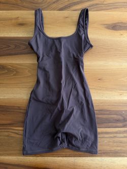 YEOREO women one piece workout romper- small coffee