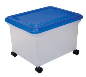 Like New! Mobile File Box - Storage Box - Letter, Legal, Folders, Books - With Lid And Wheels - Office Depot