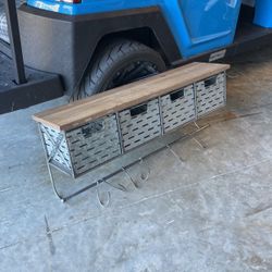 Wall Hanging Shelf, Storage Unit And Coat Hangers From Hobby Lobby!