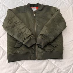 Shaka Wear Bomber Jacket Dark Green Nylon Men’s 2XL Quilted Lined