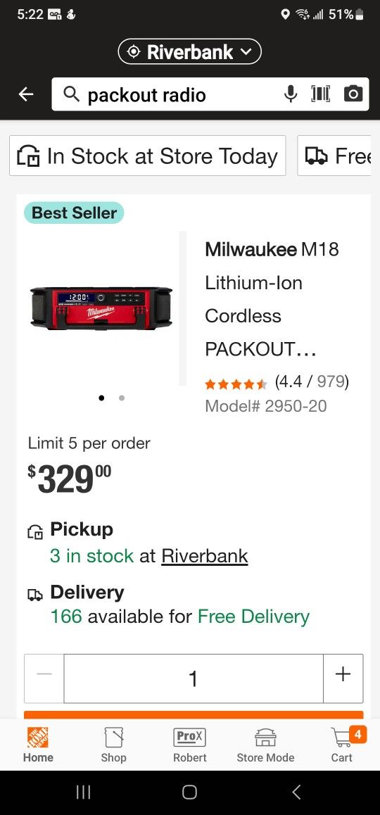Brand New Milwaukee Packout Radio/Charger $300. Firm. Pickup In Oakdale