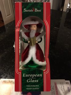CHRISTMAS 2 NEW SANTA BEST EUROPEAN STYLE,GLASS MOUTH BLOW AND HAND CRAFTED BUY SEPARATED OR TOGETHER