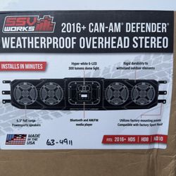 SSV Works Overhead Bluetooth Stereo  Can Am Models Boss Sony Kenwood JL JVC Panasonic Skar Smd Focal Morel Turbo 