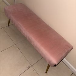 pink long bench