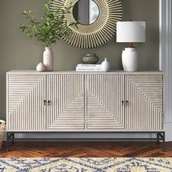 Joss & Main Keelah Solid Wood Sideboard 